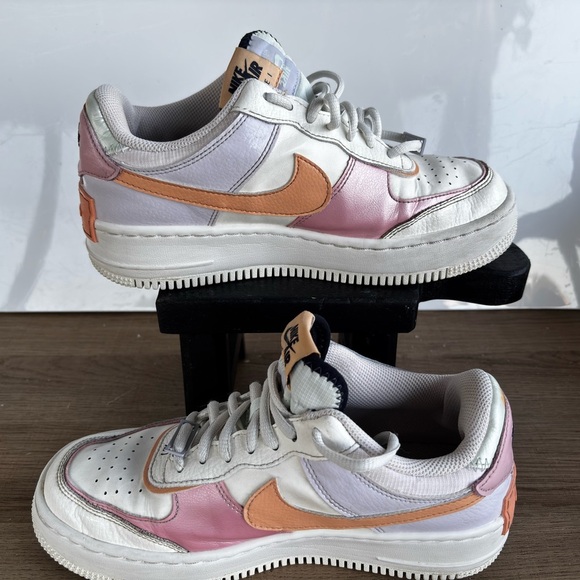 Size 8- Nike Air Force 1 Shadow Orange Chalk Pink Glaze W - Picture 8 of 14